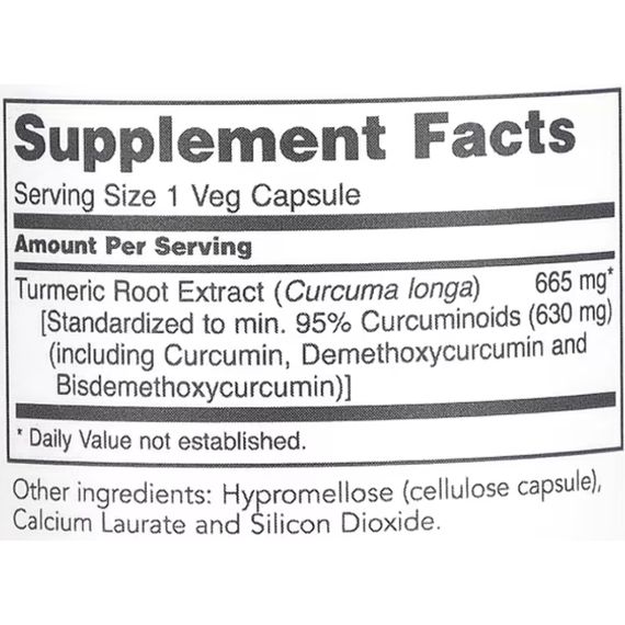 Куркума Protocol for Life Balance Curcumin, Turmeric Root Extract 665 mg 60 Veg Caps | Зображення 1