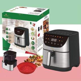 Аэрофритюрница с антипригарным покрытием T.K.Line ТК00264 Аэрогриль 12л Мощная воздушная фритюрница 4200Вт Мультипечь RP-93