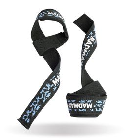 Лямки для тяги MadMax Camo Power Wrist Straps Camo/Light Blue