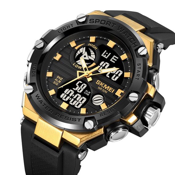 Skmei 2119BKGD Black - Gold | Зображення 1