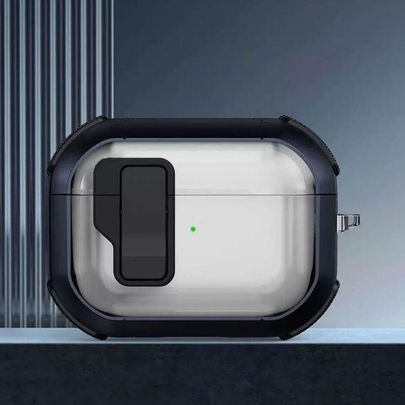 Футляр противоударный Locking Button для наушников Airpods Pro 2 / Pro Blue | Зображення 1