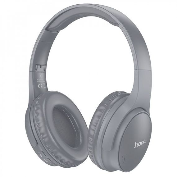 Беспроводные наушники Hoco W40 Mighty Bluetooth, беспроводные наушники с microSD, беспроводные наушники с AUX gray