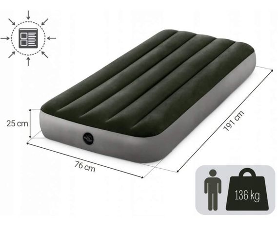 Надувний матрац Intex 64106, 76 x 191 x 25 см, PRESTIGE DOWNY | Зображення 3