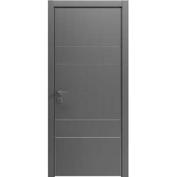 Двері міжкімнатні Rodos MODERN Flat-04 INSIDE каштан сірий