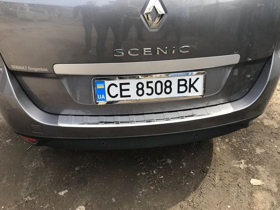 Накладка на задний бампер Carmos (Grand, нерж.) для Renault Scenic/Grand 2009-2016 гг | Зображення 6