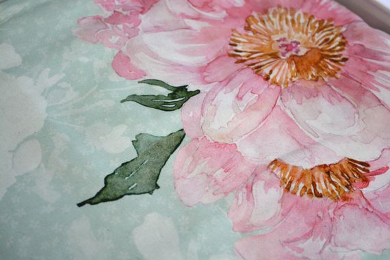 Постельное белье TAC Satin Digital 200×220 см Huron Pembe | Зображення 2