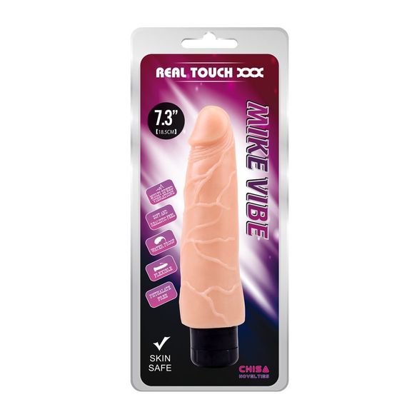Вібратор реалістичний їхньої кібершкіри Chisa Real Touch XXX Mike Vibe, бежевий Sex Aura | Зображення 2