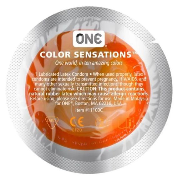 Набор латексных презервативов ONE Color Sensations разноцветные (цена за упаковку, 100 шт.) sexstyle | Зображення 3