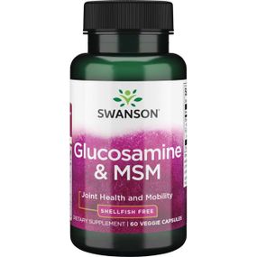 Препарат для суставов и связок Swanson Ultra Glucosamine & MSM - Shellfish Free 60 Veg Caps