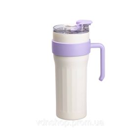 Термочашка Big Mac 1,2 л з трубочкою біла HP-14-24W