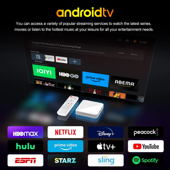 H96 Max H313 2GB/8GB ANDROID TV 14 ГОЛОС. КЕРУВАННЯ | Зображення 2