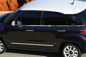 Молдинг скла (6 шт, нерж.) для Fiat 500/500L