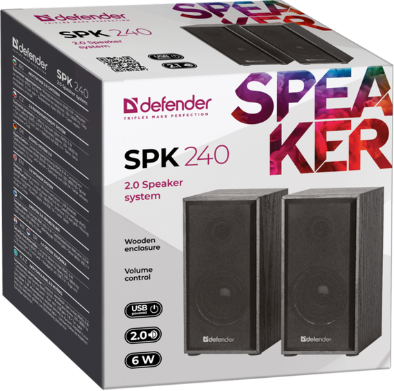 Акустика Defender 2.0 SPK 240 USB 6W Black (65224) | Зображення 5
