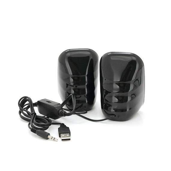 Колонки 2.0 Kisonli X7 для ПК та ноутбука, USB + 3.5mm, 2x3W, 20Hz-20KHz, Black | Зображення 2
