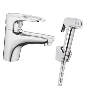 Змішувач для умивальника з виходом для гігієнічної лійки Haiba OPUS 001 (HB0682)