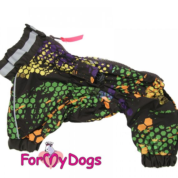 Дождевик для собак For My Dogs "Honeycomb" черный | Зображення 1