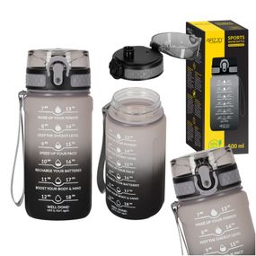 Пляшка для води спортивна 4FIZJO 500 мл 4FJ0627 Grey/Black (P-5905973400725)