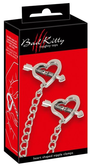 Затискачі Bad Kitty Heart shaped nipple Сріблястий One Size | Зображення 5