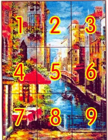 Набір для вишивання за нанесеною на канву схемою "Venetian scene". AIDA 14CT printed 55*72 см | Зображення 2