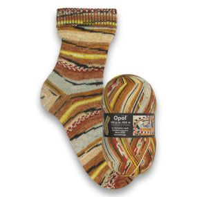 Шкарпеткова пряжа Opal Sockenwolle, серия Hundertwasser, 1436