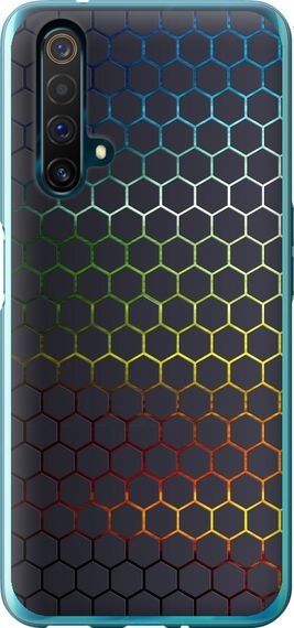 Чехол на Realme X50 Переливающиеся соты "498u-1894-17620"