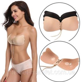 Силіконовий бюстгальтер невидимка Fly Bra Черн Б