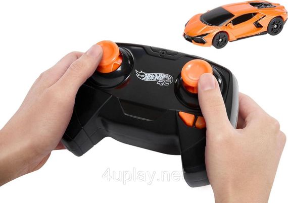 Машинка Хот Вілс Ламборгіні 1:64 на пульті управління для треку Hot Wheels Lamborghini Revuelto Mattel | Зображення 4