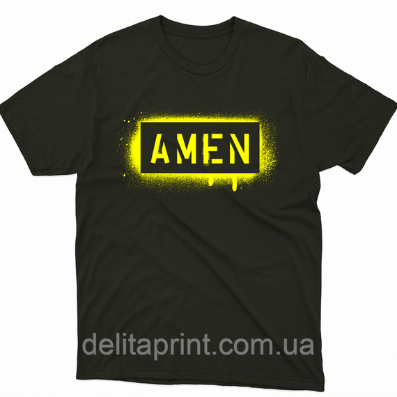 Футболка з християнським принтом "Амінь" Amen FH-1