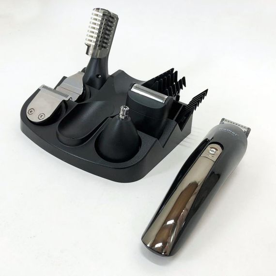 Набор для стрижки волос на аккумуляторе Kemei, Профессиональный триммер с набором насадок RH-74 | Зображення 5