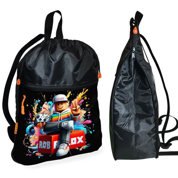 Рюкзак-мешок для обуви,спортивной формы Роблокс "Roblox" детская сумка для сменки с расширителем (1682)