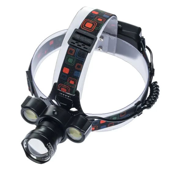 Ліхтар налобний BL-001/ Акк./ T6+Cob/ Zoom | Зображення 1