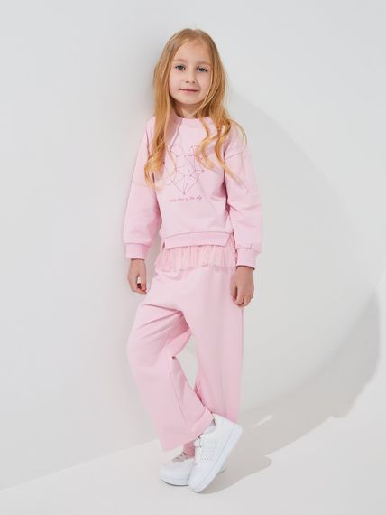 Костюм світшот+штани для дівчинки Baby Show 14705 110 см Рожевий shop (2000999521591)