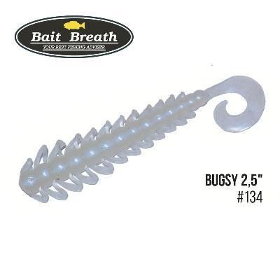 Силіконова приманка, Їстівний силікон Bait Breath BUGSY 2,5" (10 шт.) (134 White Pearl)
