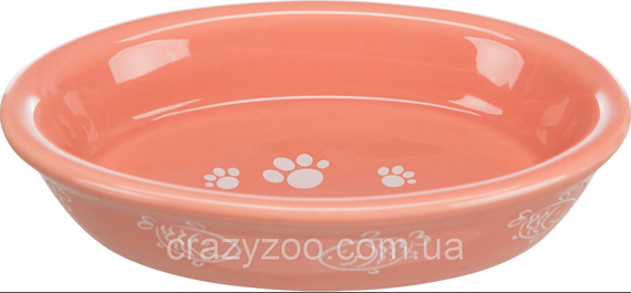 Миска для котів Trixie Ceramic Bowl керамічна рибка абрикосова 10x15 см 200 мл TX-24495