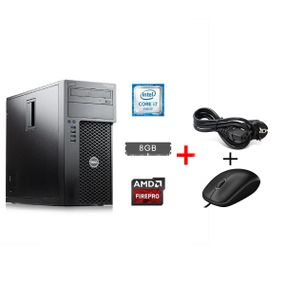 Ігровий ПК Dell Precision 3620 Tower / Intel Core i7-6700 (4 (8) ядра по 3.4 - 4.0 GHz) / 8 GB DDR4 / 250 GB SSD / AMD FirePro W5100, 4 GB GDDR5, 128-bit / 290W / DVD-RW / DisplayPort б/в + Подарунок Кабель живлення + дротова миша