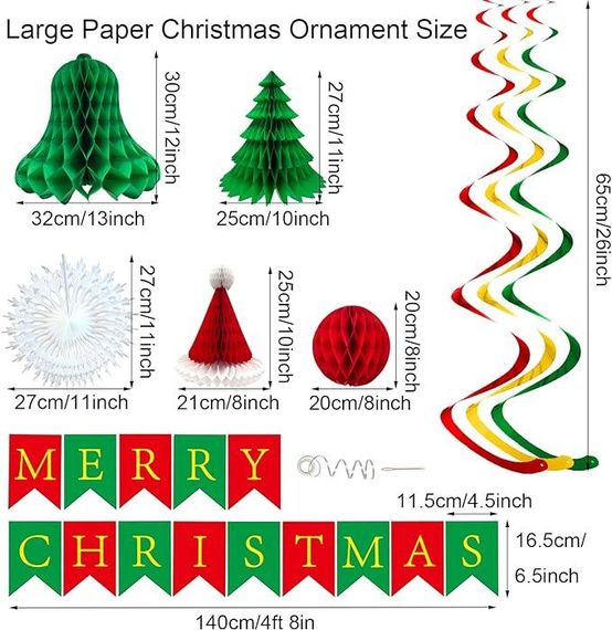 Багаторазові різдвяні прикраси — набір різдвяних прикрас з 16 штук | Зображення 6