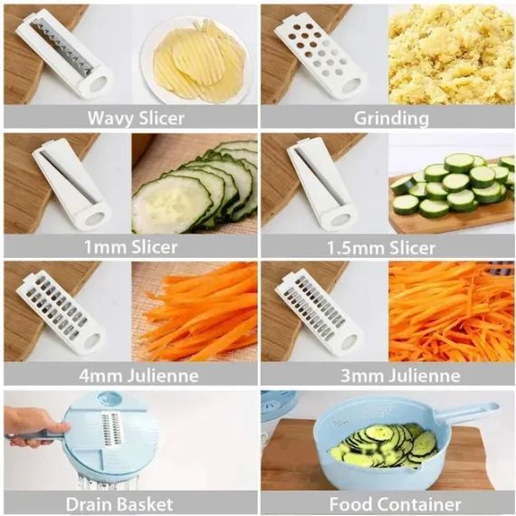 Мультислайсер овочерізка ручна 10 в 1 NK001 | Зображення 3