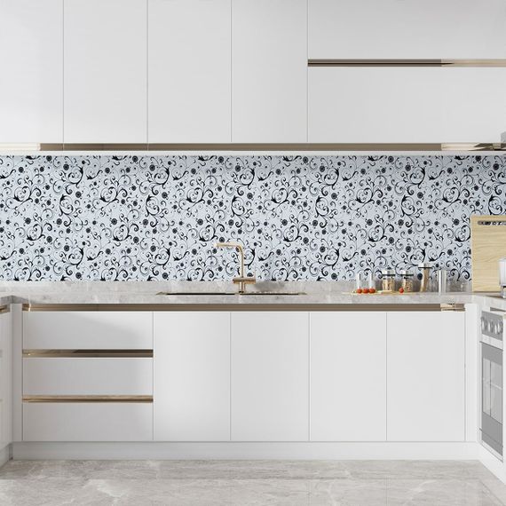 Самоклеюча плівка білі вензелі 0,45х10м (10175) SW-00000828 | Зображення 4