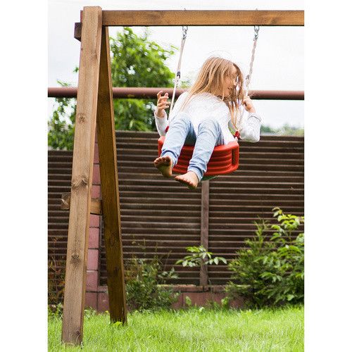 Детские пластиковые качели на верёвках Kruzzel 23555, красные | Зображення 9