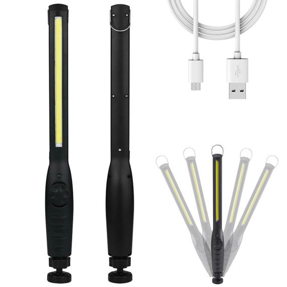 Ліхтарик акумуляторний з магнітом, кліпсою та USB, JW 821 / Переносна лампа з регулюванням яскравості / Світлодіодний світильник