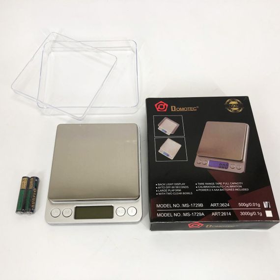 Точные электронные весы для ювелирных изделий Domotec MS-1729B 500 г, Ювелирные весы карманные CK-93 | Зображення 1