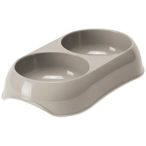 Миска подвійна для собак та котів Moderna Gusto, 2х200 мл, сірий