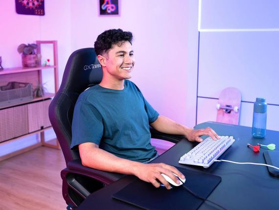 Ігрова клавіатура Trust GXT 833W Thado TKL, компактна, біла, QWERTY (англійська), RGB-підсвітка, Anti-Ghosting | Зображення 6