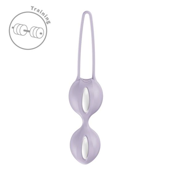 Вагинальные шарики Fun Factory SMARTBALLS DUO Purple, 2 шт, диаметр 3,2 и 3,6 см, Фиолетовый | Зображення 1