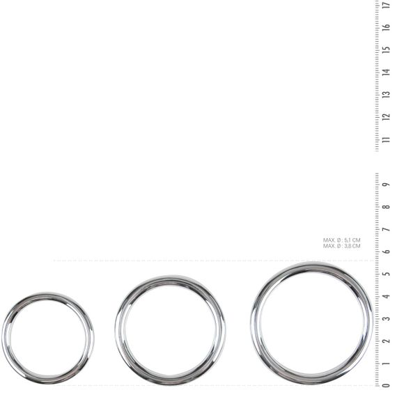 Набор эрекционных колец Sinner Gear Unbendable — Cock/Ball Ring & Glans Ring Set | Зображення 2