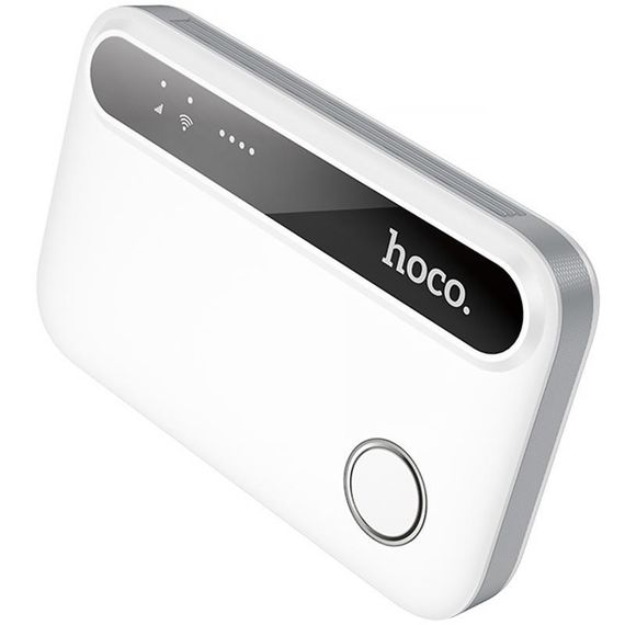 Портативный модем WiFi роутер Hoco HI41 150Mbps (Micro SIM) 2100 mAh White | Зображення 2
