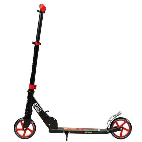 Самокат двоколісний з алюмінієвим гальмом R-88505 Best Scooter Чорний з червоним