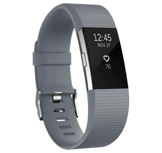 Силиконовый ремешок для фитнес браслета Fitbit Charge 2 - Grey L