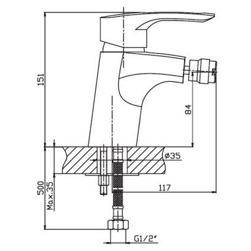Змішувач для біде Haiba HANSBERG 002 HB0173 | Зображення 1