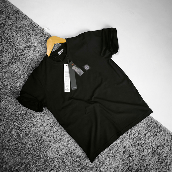 Чоловіча футболка Stone Island чорна (вишивка) | Зображення 4